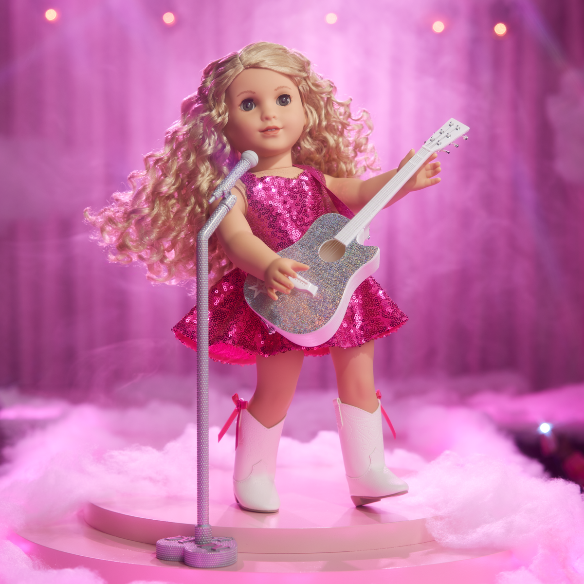 American Girl® x Megan Moroney Stage Outfit, Guitar & Mic Stand for 18-inch Dolls