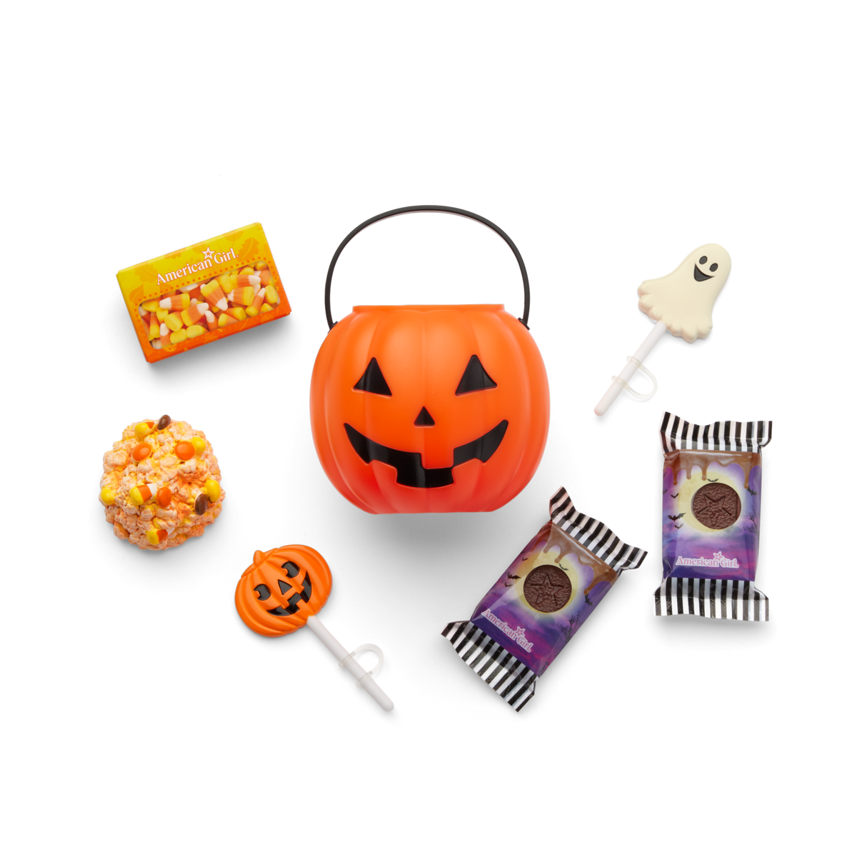 Claws & Cuddles Cat Costume & Trick-or-Treat Set Bundle for 18-inch Dolls