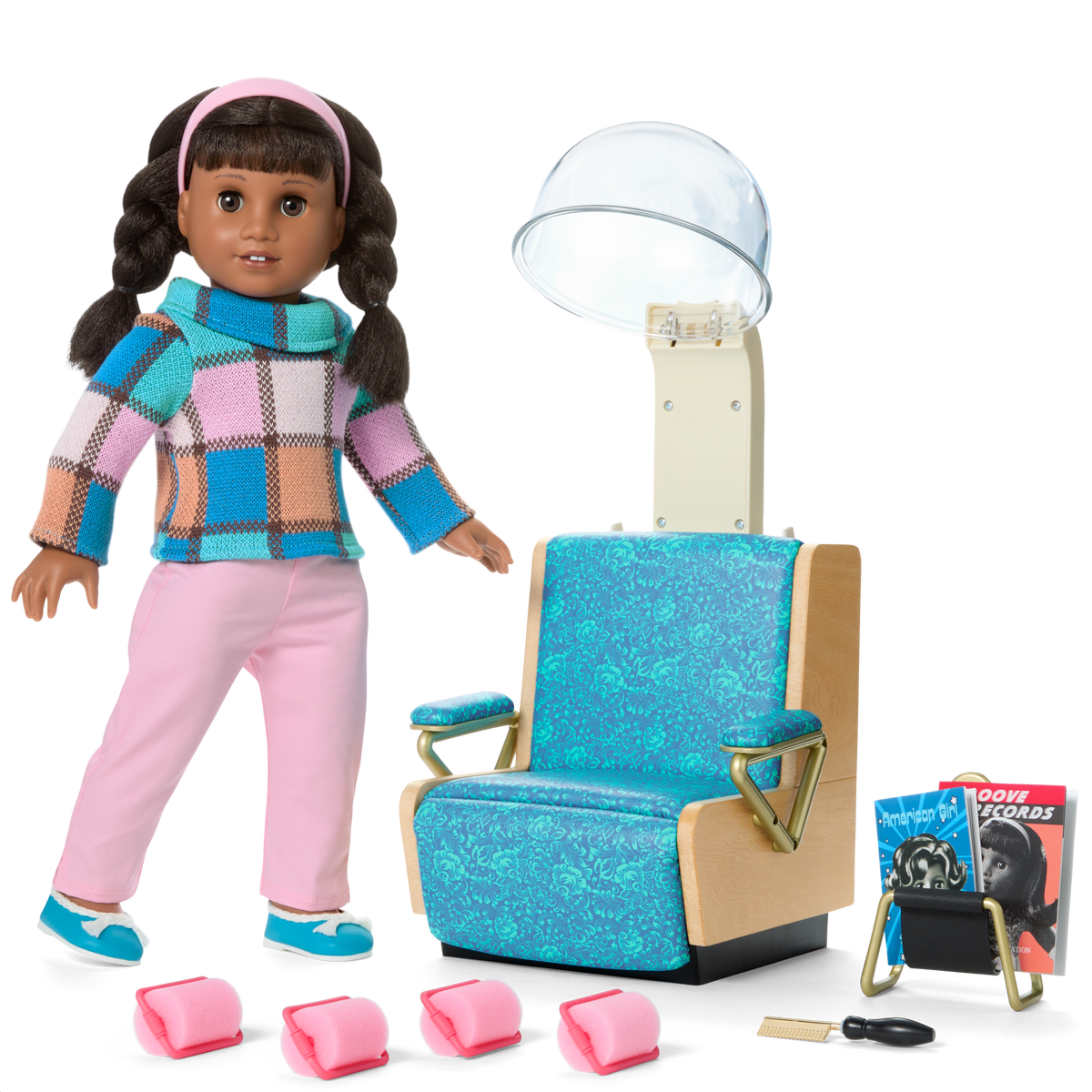 Melody’s™ Salon Chair & Accessories for 18-inch Dolls (Historical Characters)