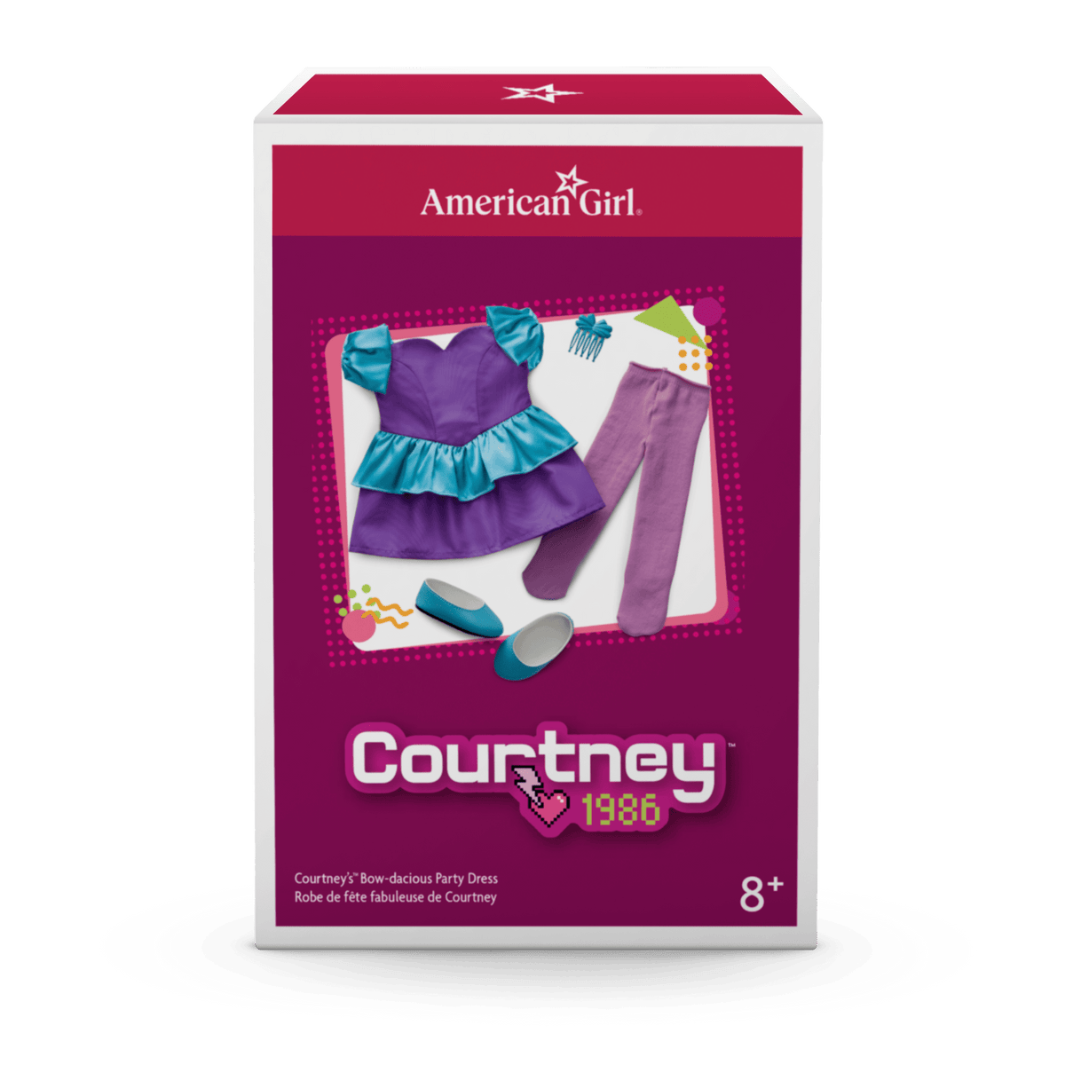Courtney’s™ Bow-dacious Party Dress for 18-inch Dolls (Historical Characters)