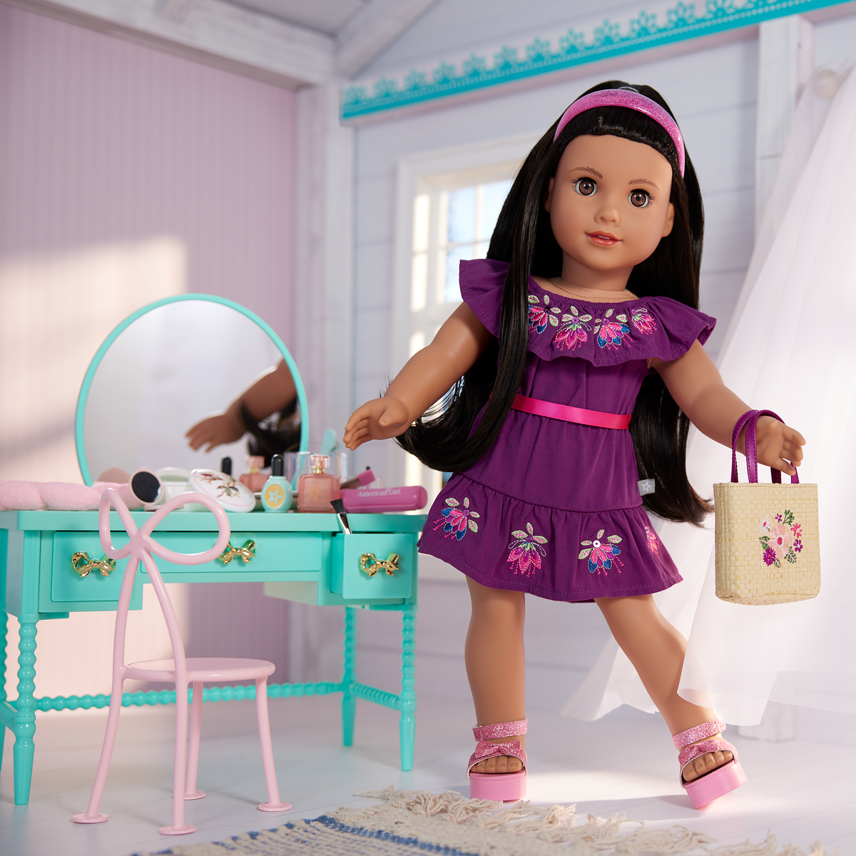 Raquel's™ Beach Party Dress for 18-inch Dolls (Girl of the Year™ 2026)