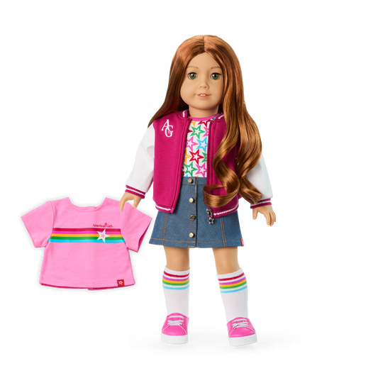 Truly Me™ 18-inch Doll #103 with wavy red hair
