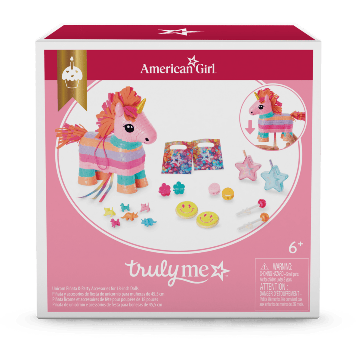 Pink Party-Ready Dress & Party Accessories for 18-inch Dolls