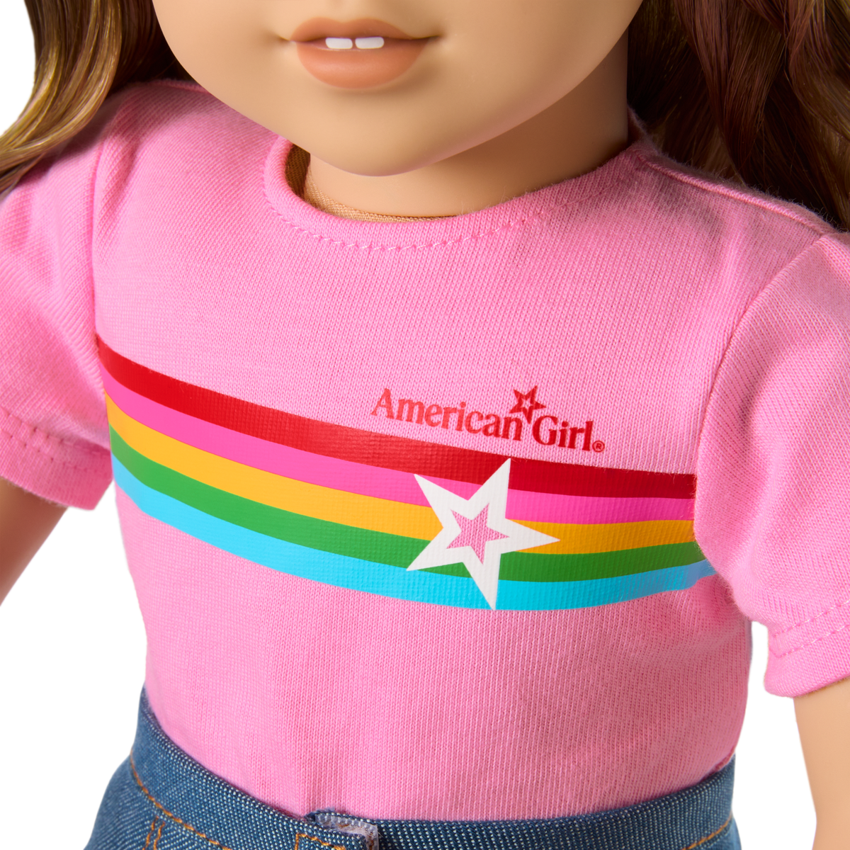 Truly Me™ 18-inch Doll #118 with curly caramel hair