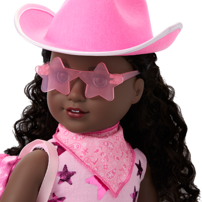 Pink Spotted Cow Backpack & Accessory Set for 18-inch Dolls