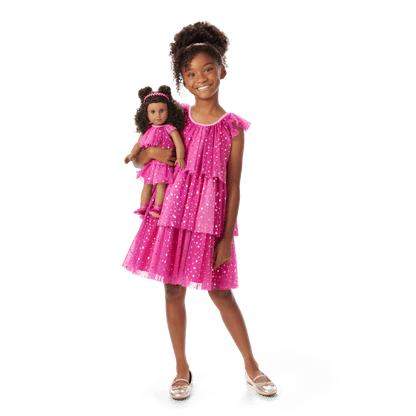 Pink Party-Ready Dresses & Accessories for Girls & 18-inch Dolls