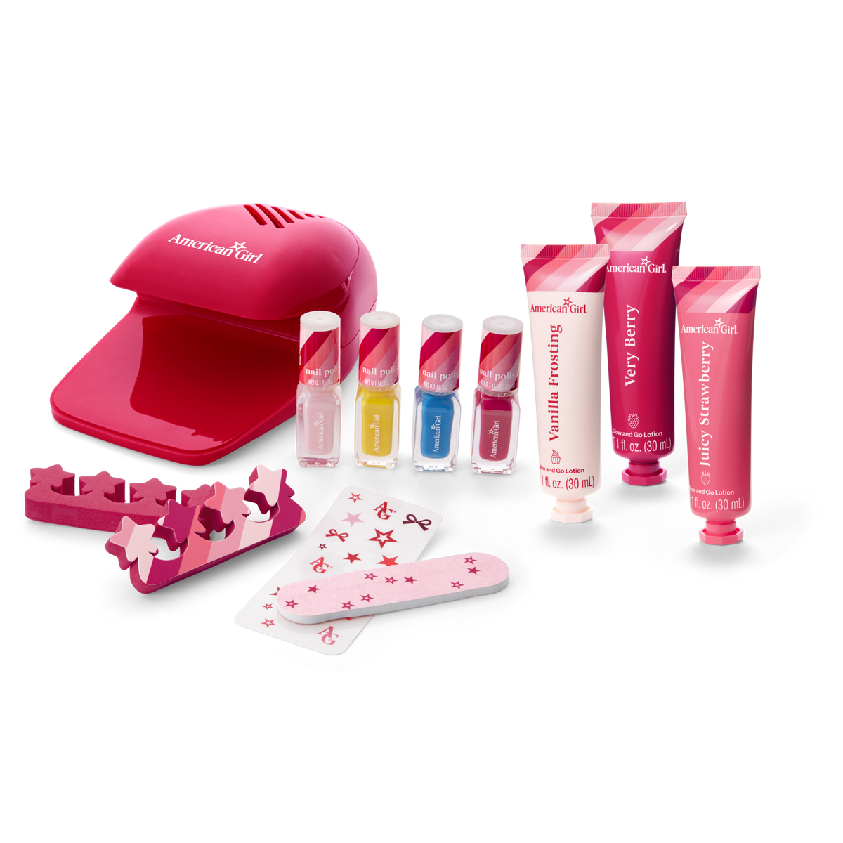 American Girl™ Nail Set & 3 Hand Lotions for Girls