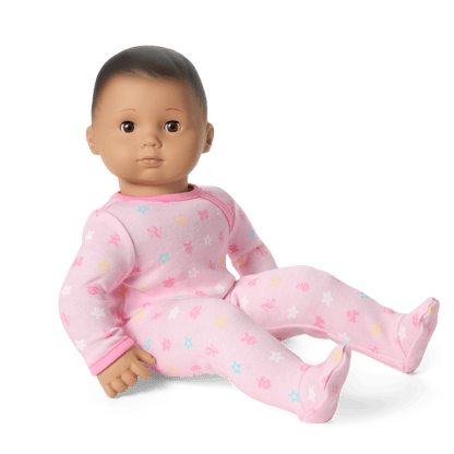 Bitty Baby® Doll #5 with dark-brown hair in Pastel Pink