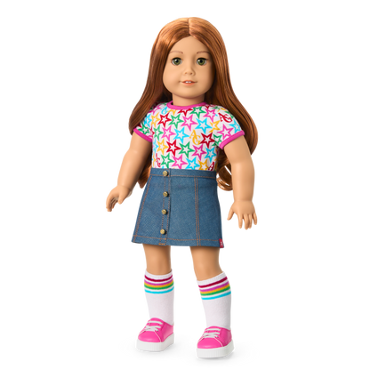 Truly Me™ 18-inch Doll #103 with wavy red hair