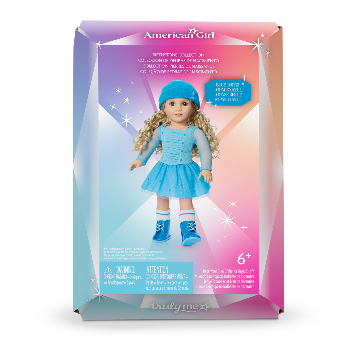 December Blue Brilliance Topaz Outfit for 18-inch Dolls