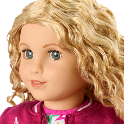 Truly Me™ 18-inch Doll #115 with curly blonde hair