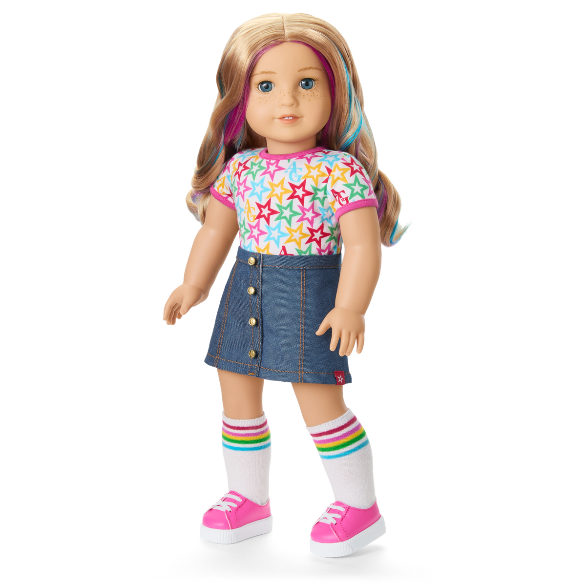 Truly Me™ 18-inch Doll #110 with wavy blonde hair