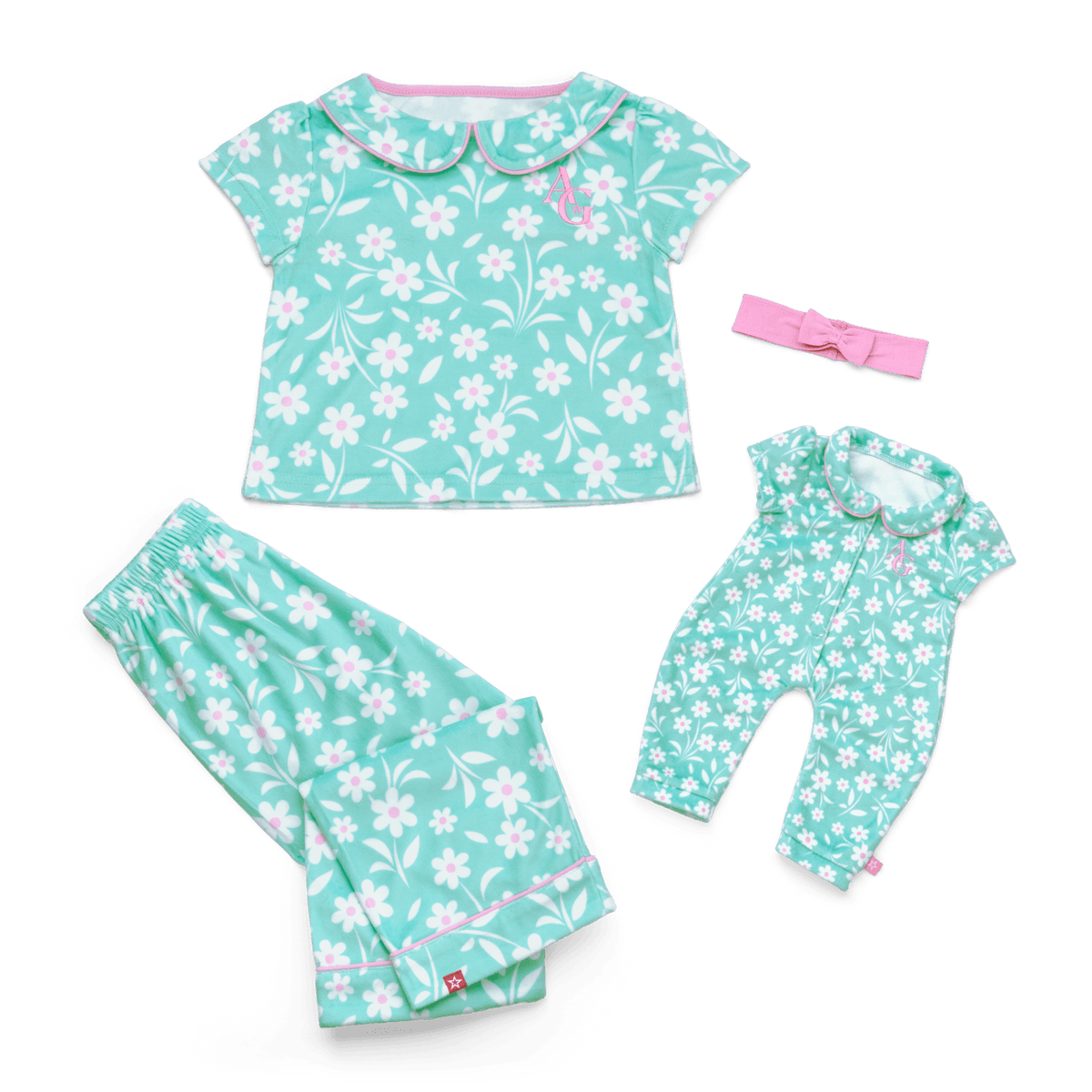 Flower Fun PJs for Little Girls & Bitty Baby® Dolls