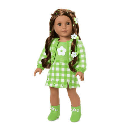 August Peridot Glow Outfit for 18-inch Dolls