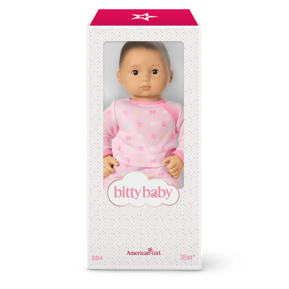 Bitty Baby® Doll #4 with black hair in Pastel Pink