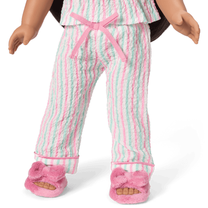 Raquel's™ Coastal Stripes Pajamas for 18-inch Dolls (Girl of the Year™ 2026)