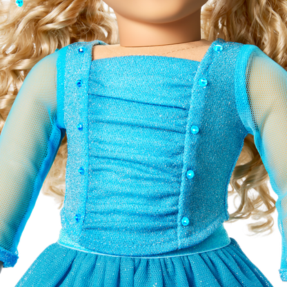December Blue Brilliance Topaz Outfit for 18-inch Dolls