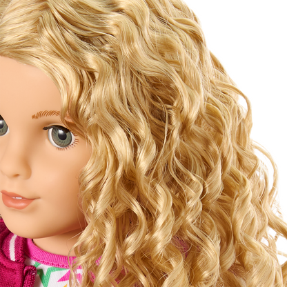 Truly Me™ 18-inch Doll #115 with curly blonde hair