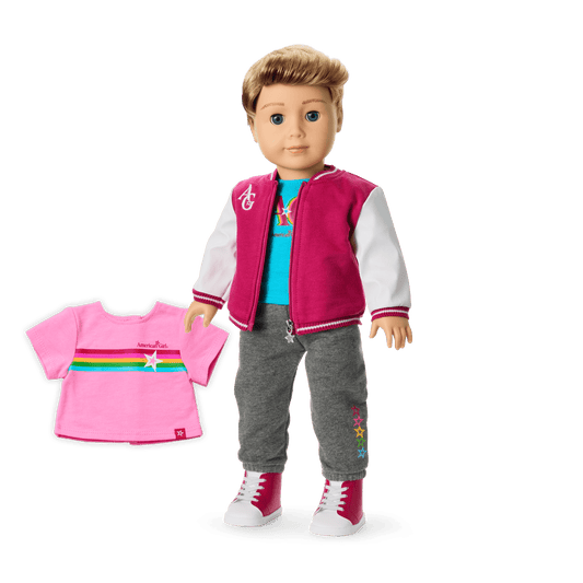 Truly Me™ 18-inch Doll #104 with straight caramel hair