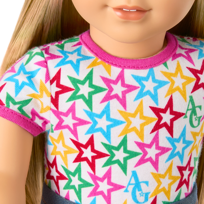 Truly Me™ 18-inch Doll #131 with straight blonde hair