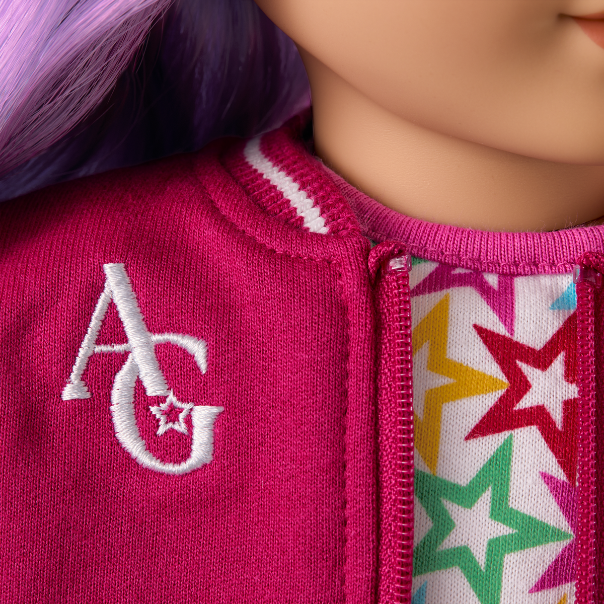 Truly Me™ 18-inch Doll #116 with wavy purple-and-pink hair
