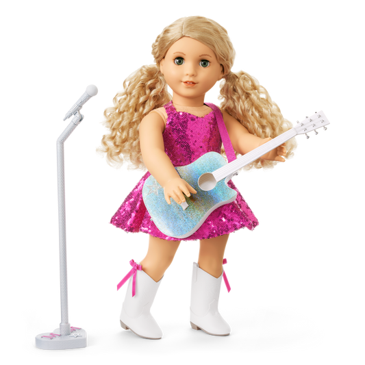 American Girl® x Megan Moroney Stage Outfit, Guitar & Mic Stand for 18-inch Dolls