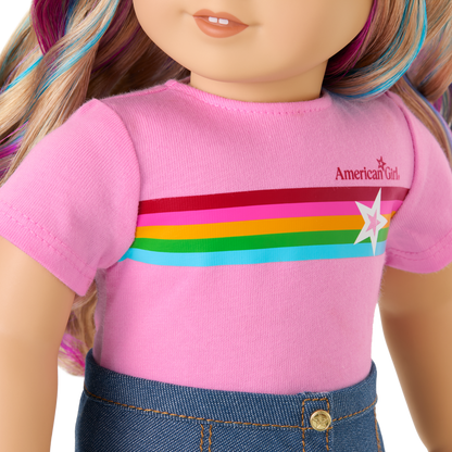 Truly Me™ 18-inch Doll #110 with wavy blonde hair