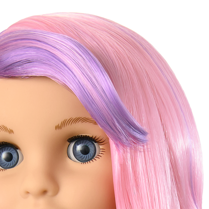 Truly Me™ 18-inch Doll #116 with wavy purple-and-pink hair