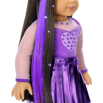 February Amethyst Bliss Outfit for 18-inch Dolls