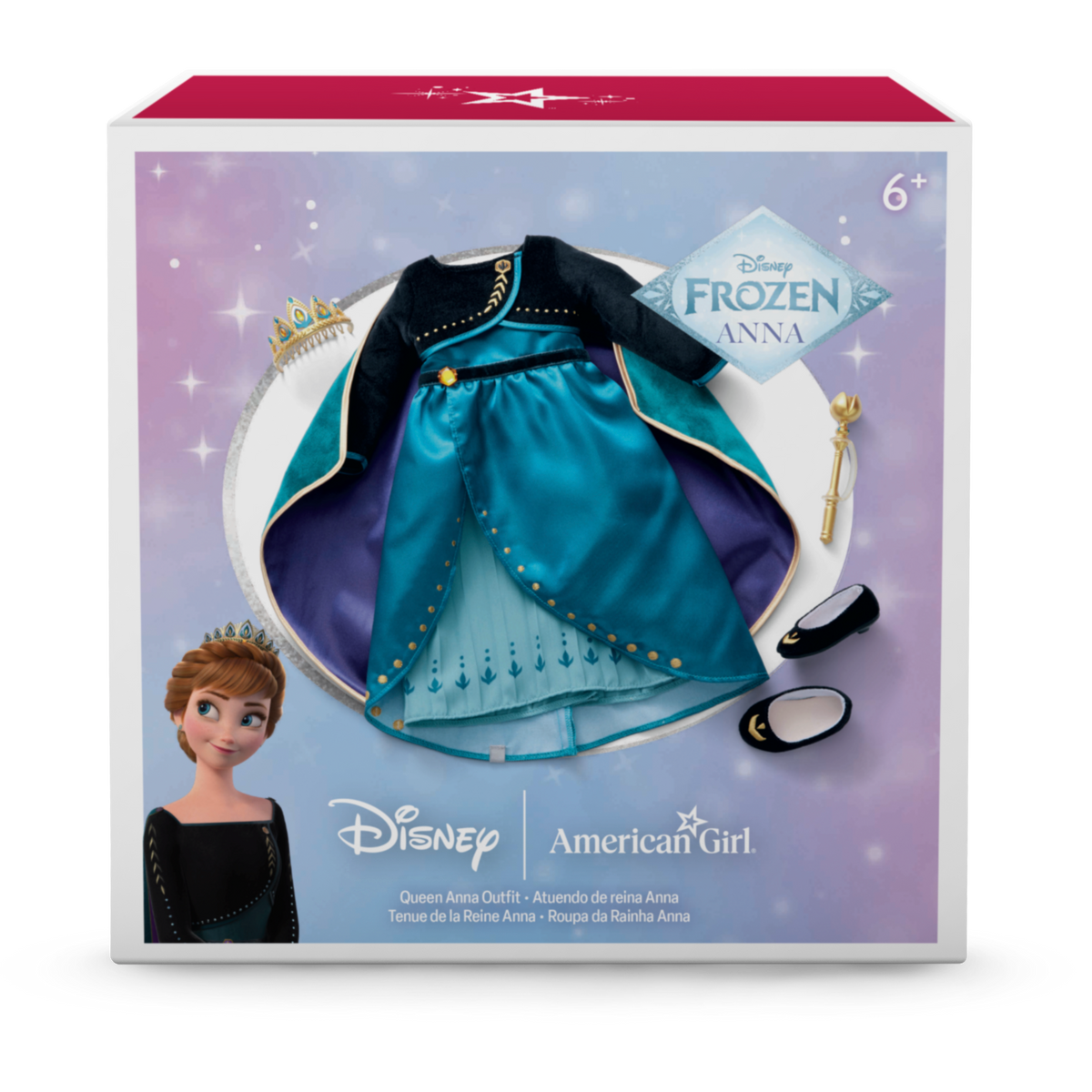 Disney Frozen Queen Anna Outfit & Accessories for 18-inch Dolls by American Girl®
