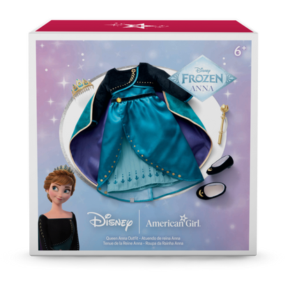 Disney Frozen Queen Anna Outfit & Accessories for 18-inch Dolls by American Girl®
