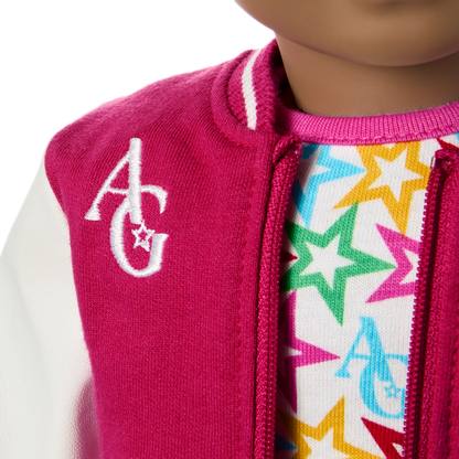 Truly Me™ 18-inch Doll #112 with curly dark-brown hair