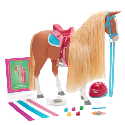 Chestnut Charm Horse & Western Flowers Denim Jumpsuit for 18-inch Dolls