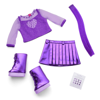 February Amethyst Bliss Outfit for 18-inch Dolls
