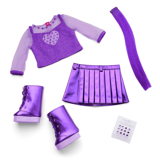 February Amethyst Bliss Outfit for 18-inch Dolls