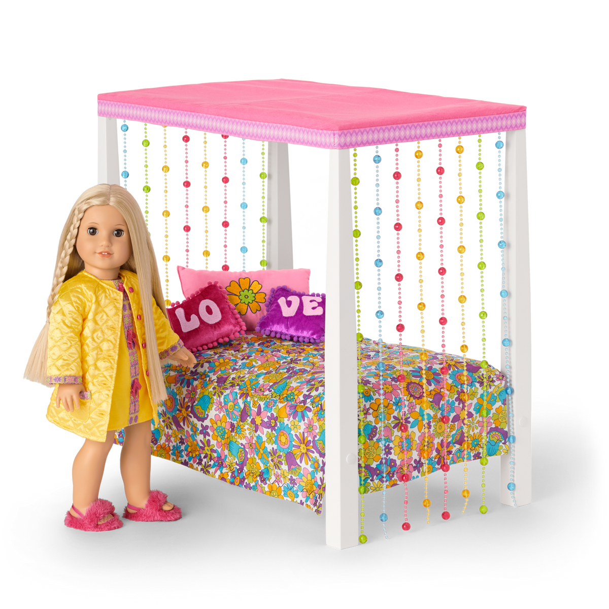 Julie’s™ Groovy Bed & Bedding for 18-inch Dolls (Historical Characters)