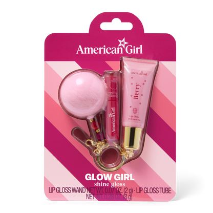 American Girl™ Lip Gloss Keychain Set for Girls