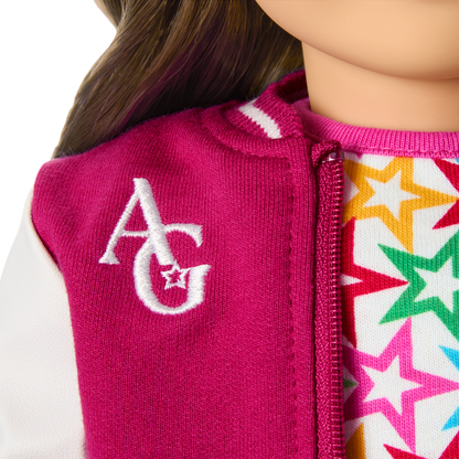 Truly Me™ 18-inch Doll #126 with wavy brown hair