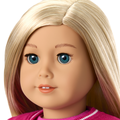 Truly Me™ 18-inch Doll #100 with straight layered blonde hair