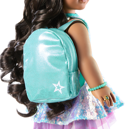 Shimmering Sea Turtle Backpack & Accessory Set for 18-inch Dolls