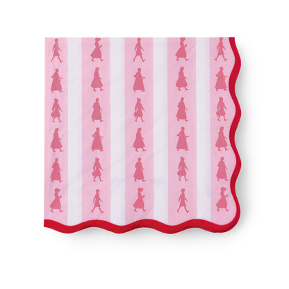 American Girl™ x Bonjour Fête Pink Stripe Large Napkins (Set of 20)