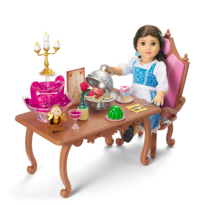 Disney Princess Belle Enchanted Castle Dining Set & Friends for 18-inch Dolls by American Girl®
