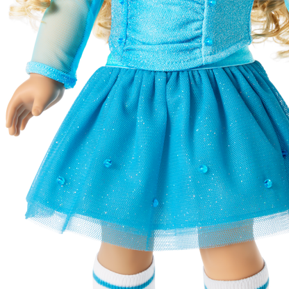 December Blue Brilliance Topaz Outfit for 18-inch Dolls