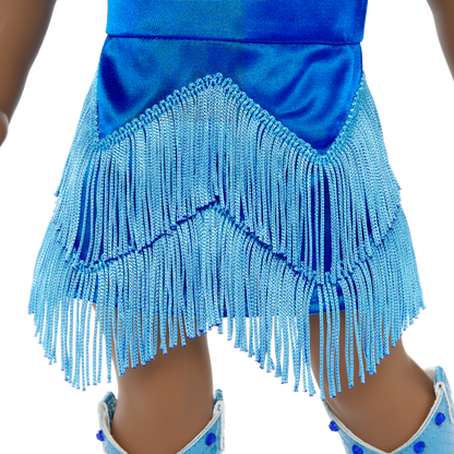 September Sapphire Sparkle Outfit for 18-inch Dolls