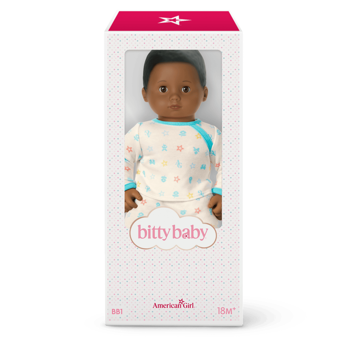 Bitty Baby® Doll #1 with black hair in Pastel Blue