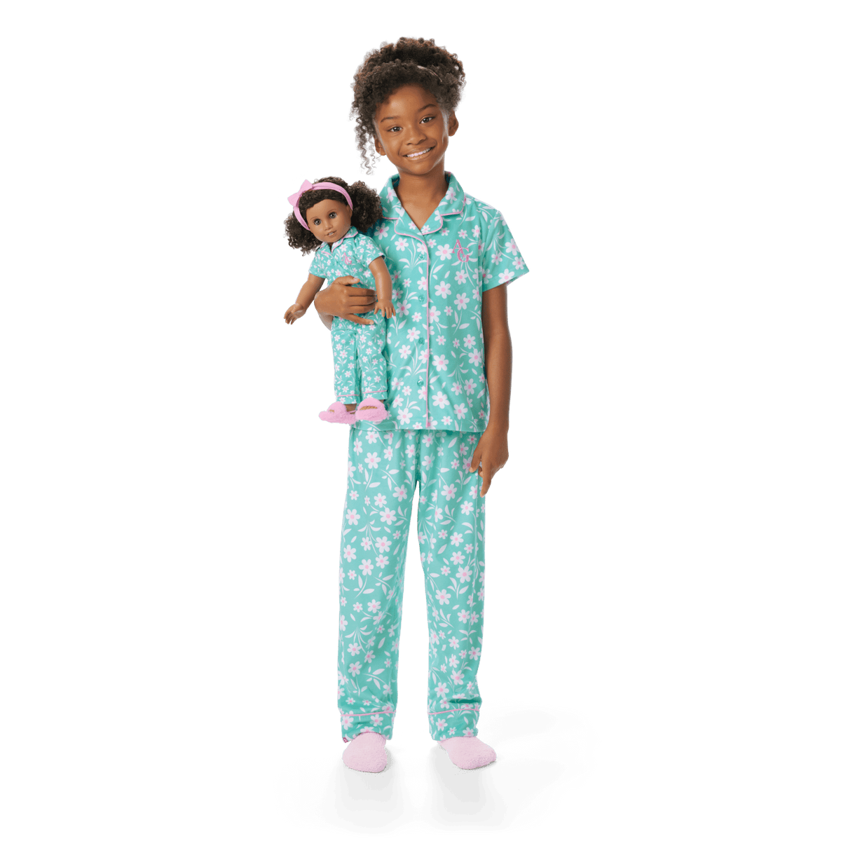Flower Fun PJs for Girls & 18-inch Dolls