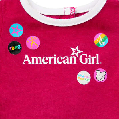 Matching AG™ Grin Pins Ringer Tee Set for Girls & 18-inch Dolls