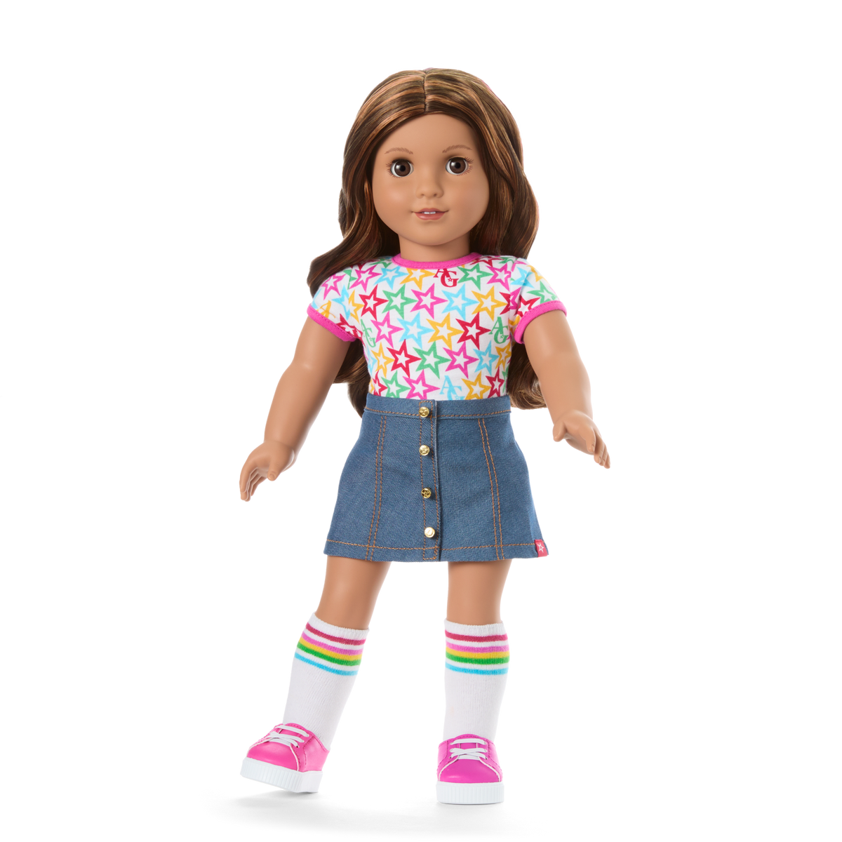 Truly Me™ 18-inch Doll #117 with wavy dark-brown hair
