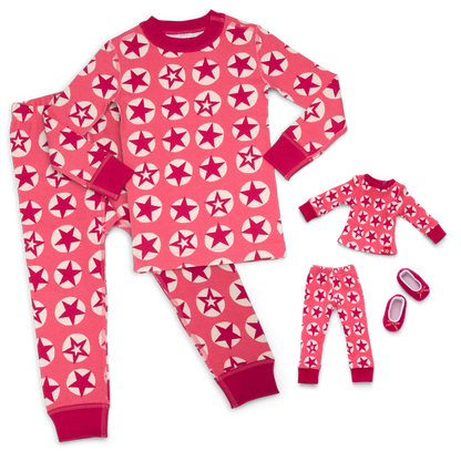 American Girl® x Hanna Andersson Berry Bright Stars Pajamas for Girls & 14.5-inch Dolls