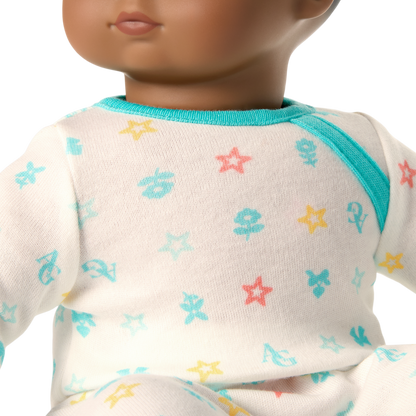 Bitty Baby® Doll #1 with black hair in Pastel Blue